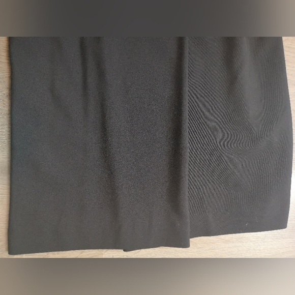 90s Vintage Escada Black Crepe High Waist Wrap Minimal Column Tailored Skirt - Picture 9 of 11